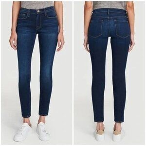 Frame Le Skinny De Jeanne Mid Rise Jeans Size 26 Blue‎